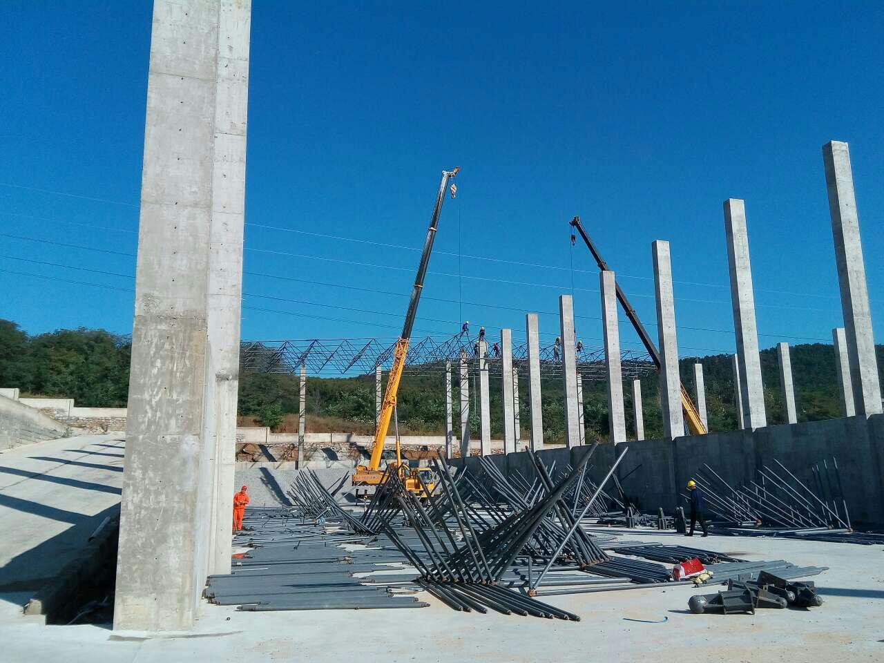 扬中威海搅拌站网架